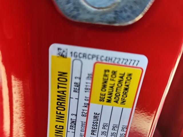 1GCRCPEC4HZ272777 - 2017 CHEVROLET SILVERADO C1500 CUSTOM RED photo 10