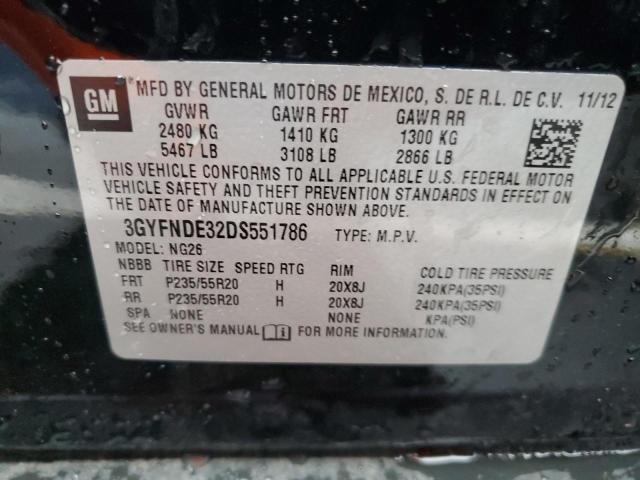 3GYFNDE32DS551786 - 2013 CADILLAC SRX PERFORMANCE COLLECTION Қара фото 13