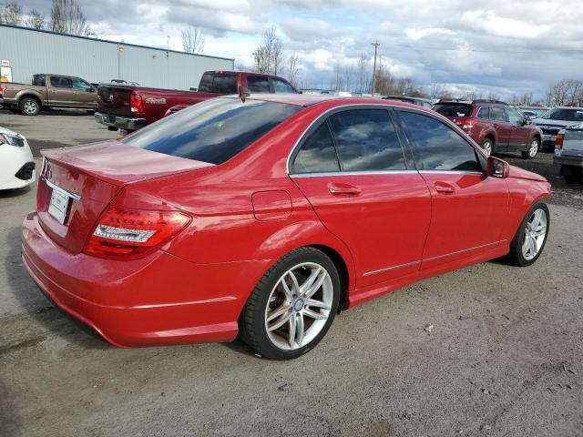 WDDGF4HB0EA939506 - 2014 MERCEDES-BENZ C 250 RED photo 3