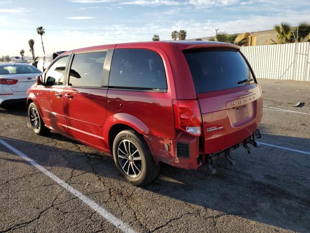 2C4RDGBGXER466076 - 2014 DODGE GRAND CARA SE RED photo 2