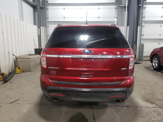 1FM5K8F86DGA68209 - 2013 FORD EXPLORER LIMITED RED photo 6