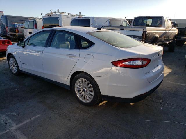 3FA6P0UU2ER292587 - 2014 FORD FUSION S HYBRID WHITE photo 2