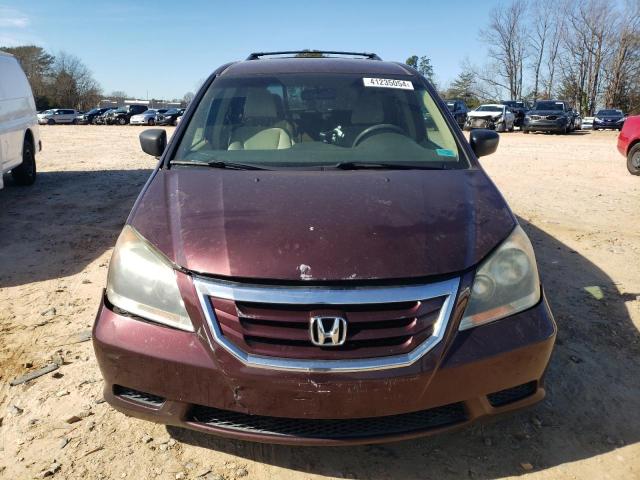 5FNRL38259B059677 - 2009 HONDA ODYSSEY LX BURGUNDY photo 5