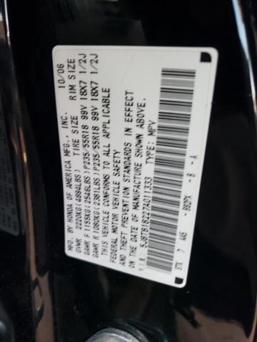 5J8TB18227A011333 - 2007 ACURA RDX BLACK photo 12