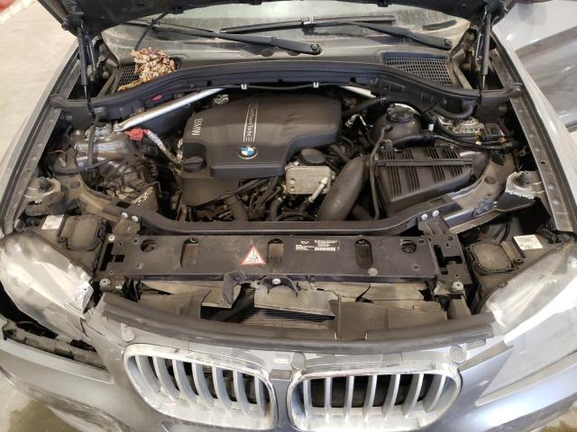 5UXWX9C53E0D38356 - 2014 BMW X3 XDRIVE28I GRAY photo 11