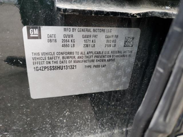 1G4ZP5SS6HU131321 - 2017 BUICK LACROSSE ESSENCE შავი ფოტო 12