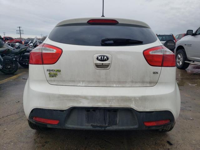 KNADN5A37D6230336 - 2013 KIA RIO EX WHITE photo 6