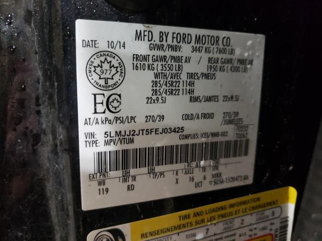 5LMJJ2JT5FEJ03425 - 2015 LINCOLN NAVIGATOR 黑色 照片 13