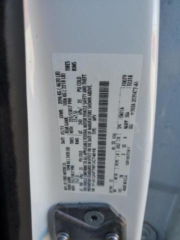 1FMCU0F78FUC74016 - 2015 FORD ESCAPE S WHITE photo 12