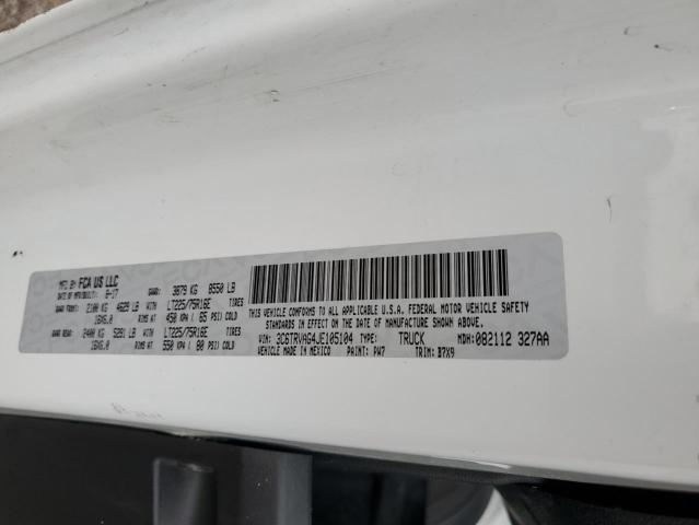 3C6TRVAG4JE105104 - 2018 RAM PROMASTER 1500 STANDARD WHITE photo 10