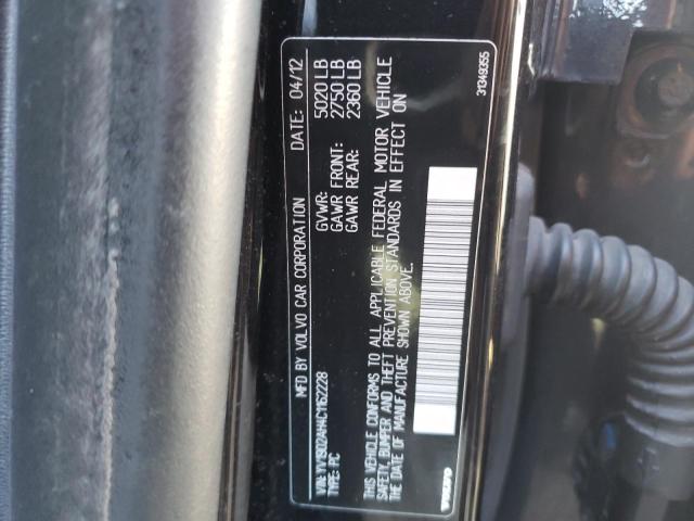 YV1902AH4C1162228 - 2012 VOLVO S80 T6 BLACK photo 12