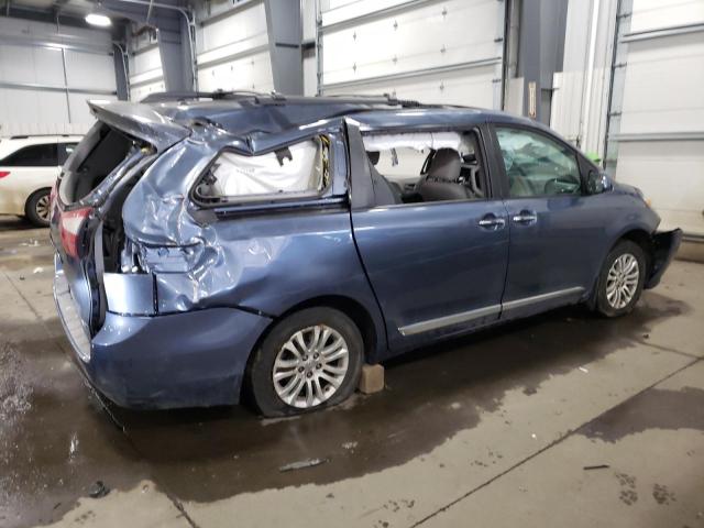 5TDYK3DC9FS679162 - 2015 TOYOTA SIENNA XLE BLUE photo 3