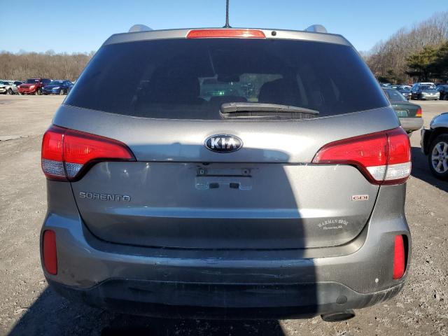 5XYKTDA71EG503735 - 2014 KIA SORENTO LX GRAY photo 6