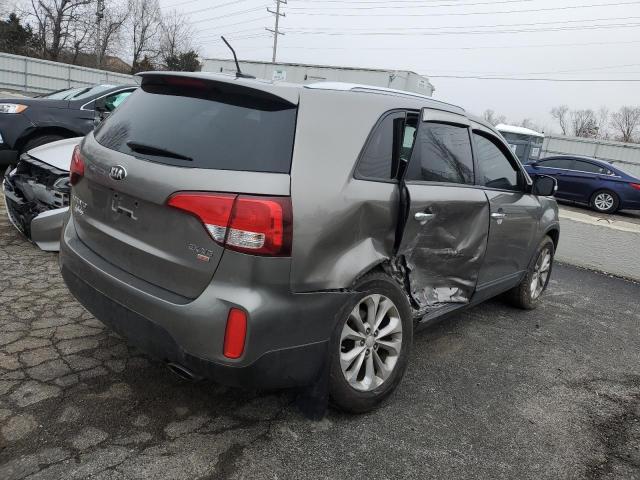 5XYKU4A74EG446377 - 2014 KIA SORENTO EX GRAY photo 3