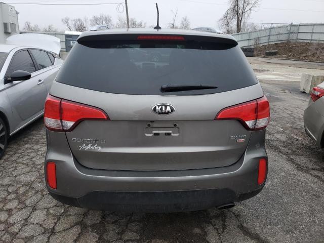 5XYKU4A74EG446377 - 2014 KIA SORENTO EX GRAY photo 6