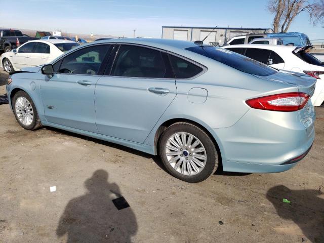 3FA6P0PU2ER275591 - 2014 FORD FUSION SE PHEV TURQUOISE photo 2