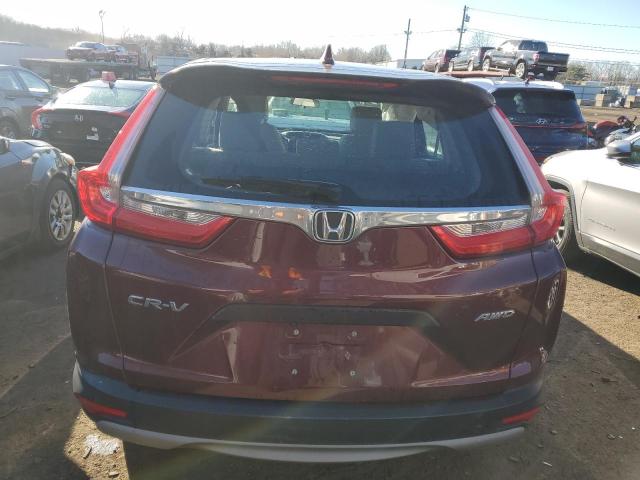 2HKRW6H36JH204328 - 2018 HONDA CR-V LX MAROON photo 6