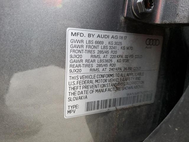 WA1VAAF74JD011133 - 2018 AUDI Q7 PRESTIGE GRAY photo 13