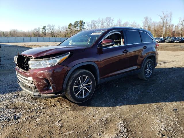 5TDKZRFH4KS351770 - 2019 TOYOTA HIGHLANDER SE BURGUNDY photo 1