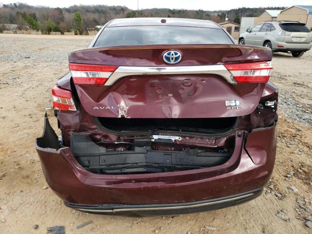 4T1BD1EB7FU038643 - 2015 TOYOTA AVALON HYBRID BURGUNDY photo 6