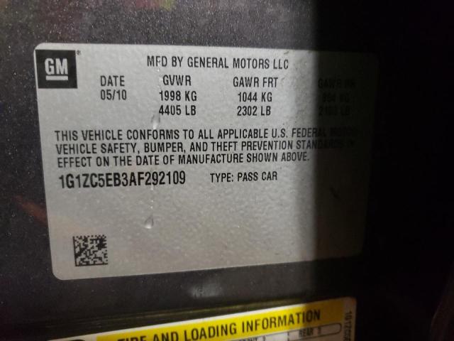 1G1ZC5EB3AF292109 - 2010 CHEVROLET MALIBU 1LT 灰色 照片 12