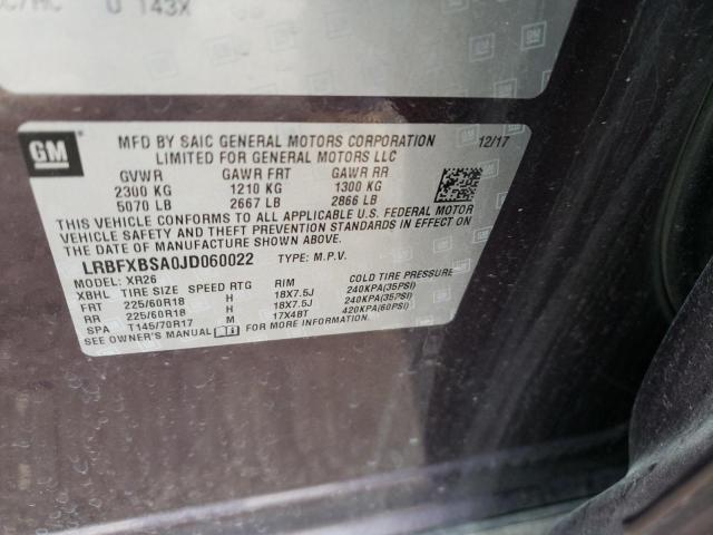 LRBFXBSA0JD060022 - 2018 BUICK ENVISION PREFERRED Grafit foto 13