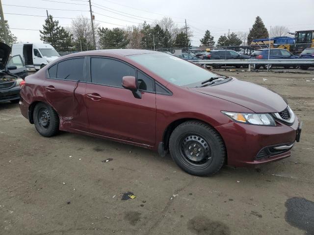 2HGFB2F57DH503899 - 2013 HONDA CIVIC LX MAROON photo 4