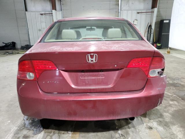 2HGFA165X7H503980 - 2007 HONDA CIVIC LX BURGUNDY photo 6