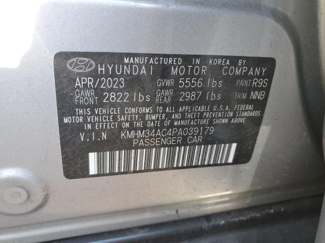 KMHM34AC4PA039179 - 2023 HYUNDAI IONIQ 6 SEL GRAY photo 12