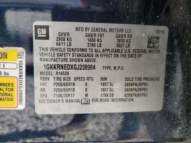 1GKKRNEDXGJ208984 - 2016 GMC ACADIA SLE BLUE photo 14