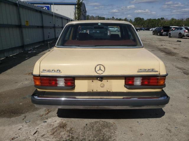 WDBAB23A4DB395520 - 1983 MERCEDES-BENZ 240 D YELLOW photo 6