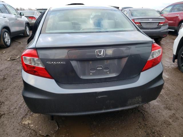 19XFB2F89CE075028 - 2012 HONDA CIVIC EX GRAY photo 6