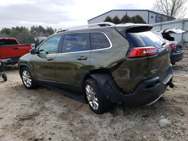 1C4PJMDS4GW115934 - 2016 JEEP CHEROKEE LIMITED GREEN photo 2