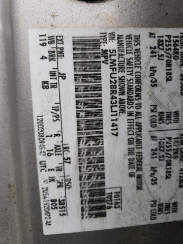 5LMFU28R43LJ11417 - 2003 LINCOLN NAVIGATOR ვერცხლისფერი ფოტო 13