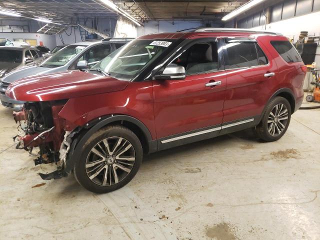 1FM5K8HTXGGC70198 - 2016 FORD EXPLORER PLATINUM RED photo 1