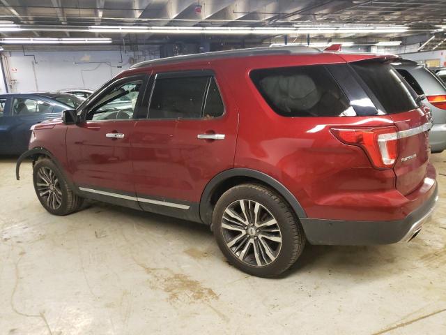 1FM5K8HTXGGC70198 - 2016 FORD EXPLORER PLATINUM RED photo 2