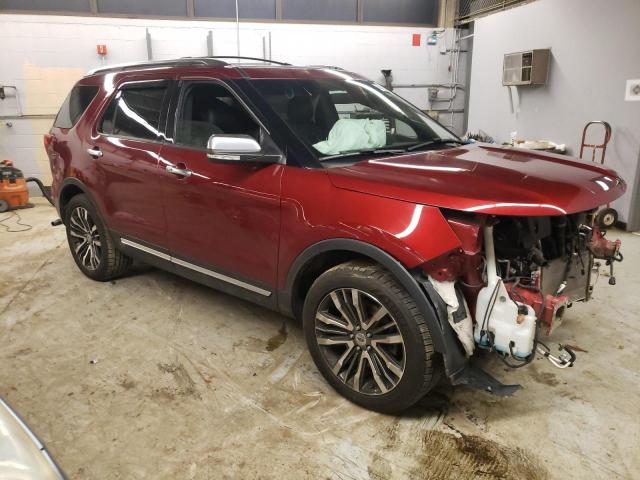 1FM5K8HTXGGC70198 - 2016 FORD EXPLORER PLATINUM RED photo 4