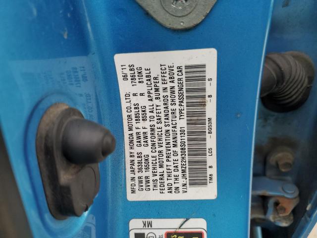 JHMZE2H30BS011301 - 2011 HONDA INSIGHT BLUE photo 12