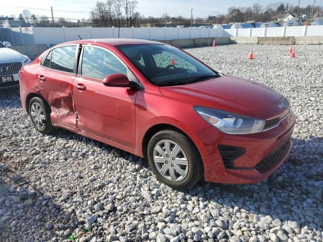 3KPA24AD6PE565913 - 2023 KIA RIO LX RED photo 4