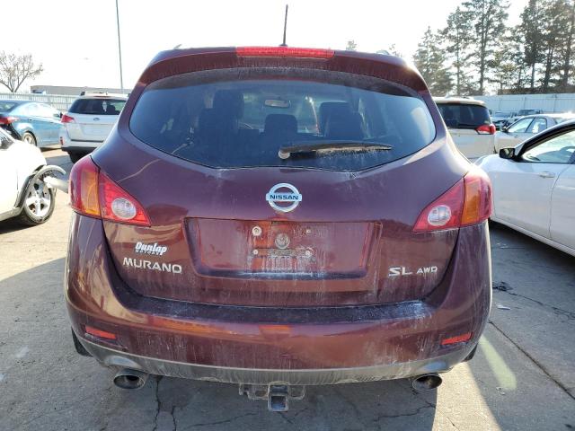 JN8AZ18W69W208813 - 2009 NISSAN MURANO S MAROON photo 6