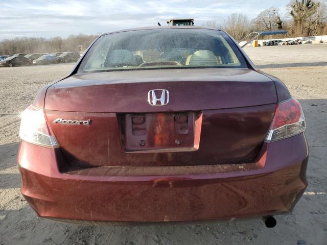 JHMCP26398C008547 - 2008 HONDA ACCORD LX BURGUNDY photo 6