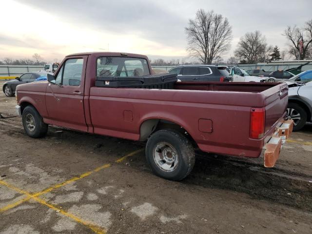 1FTDF15Y0NLA50116 - 1992 FORD F150 MAROON photo 2