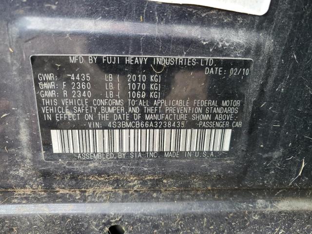 4S3BMCB66A3238435 - 2010 SUBARU LEGACY 2.5I PREMIUM GRAY photo 12