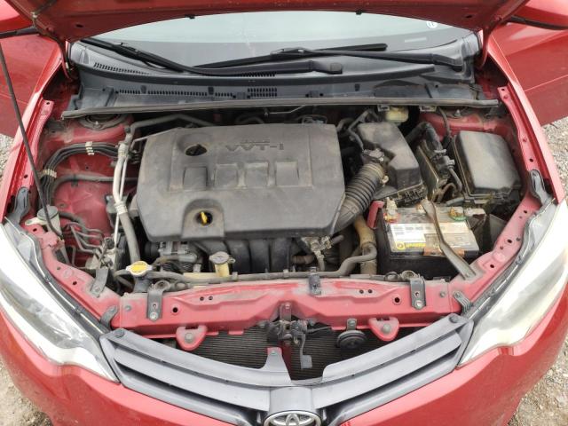 5YFBURHE5GP468257 - 2016 TOYOTA COROLLA L RED photo 11