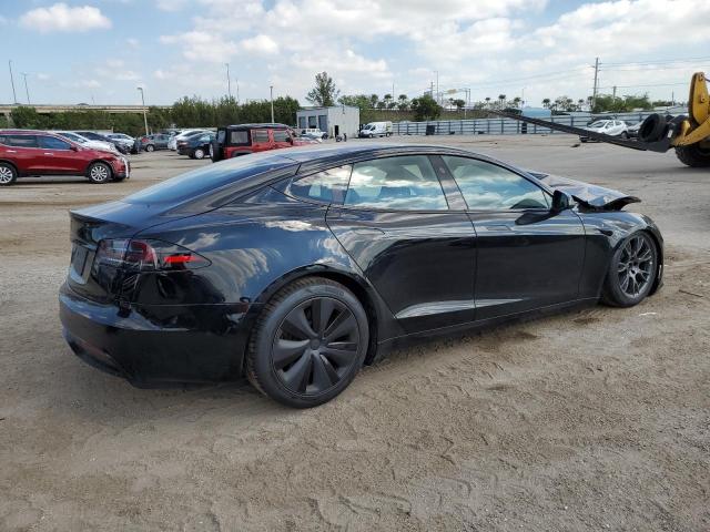 5YJSA1E59NF489846 - 2022 TESLA MODEL S Սև լուսանկար 3