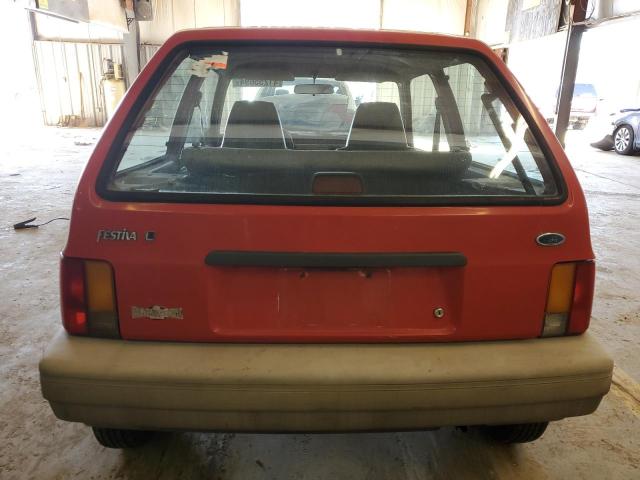 KNJBT06K0K6106096 - 1989 FORD FESTIVA L RED photo 6