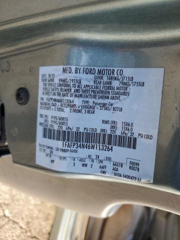 1FAFP34N46W113264 - 2006 FORD FOCUS ZX4 GREEN photo 12