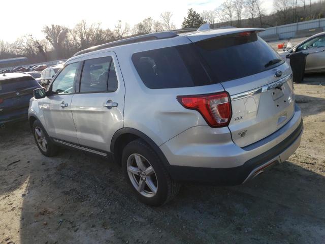 1FM5K8D85HGD94771 - 2017 FORD EXPLORER XLT SILVER photo 2