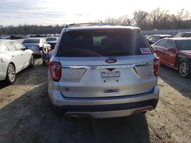 1FM5K8D85HGD94771 - 2017 FORD EXPLORER XLT SILVER photo 6