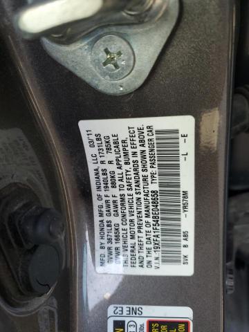 19XFA1F54BE048658 - 2011 HONDA CIVIC LX GRAY photo 12